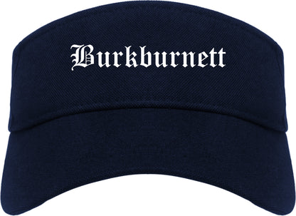 Burkburnett Texas TX Old English Mens Visor Cap Hat Navy Blue