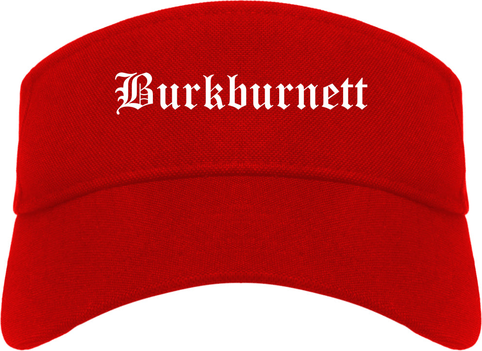 Burkburnett Texas TX Old English Mens Visor Cap Hat Red