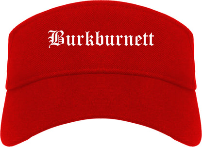 Burkburnett Texas TX Old English Mens Visor Cap Hat Red