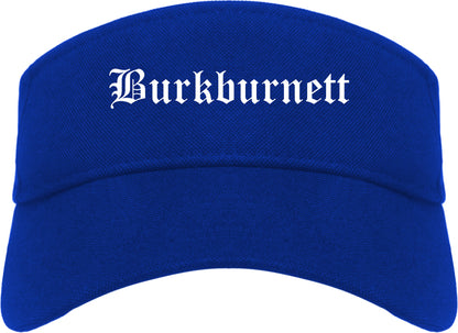 Burkburnett Texas TX Old English Mens Visor Cap Hat Royal Blue