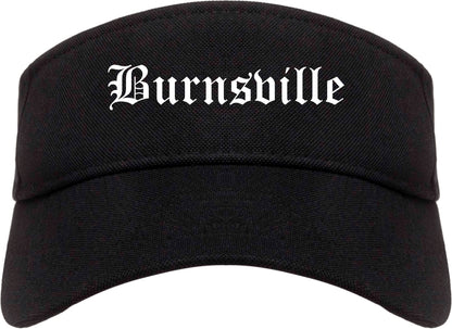 Burnsville Minnesota MN Old English Mens Visor Cap Hat Black