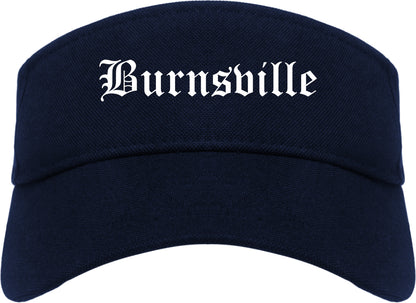 Burnsville Minnesota MN Old English Mens Visor Cap Hat Navy Blue