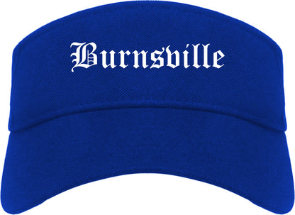 Burnsville Minnesota MN Old English Mens Visor Cap Hat Royal Blue
