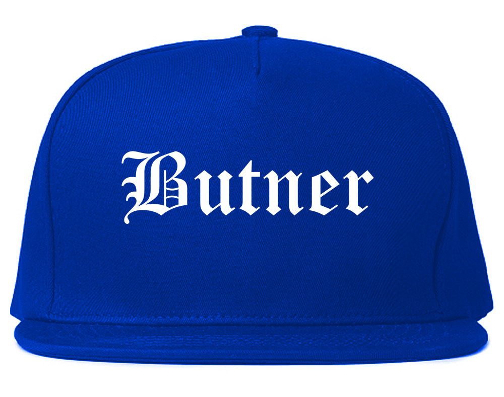 Butner North Carolina NC Old English Mens Snapback Hat Royal Blue