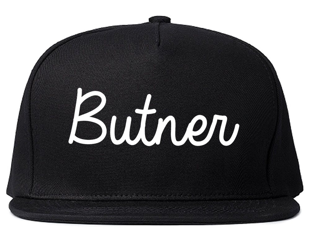 Butner North Carolina NC Script Mens Snapback Hat Black