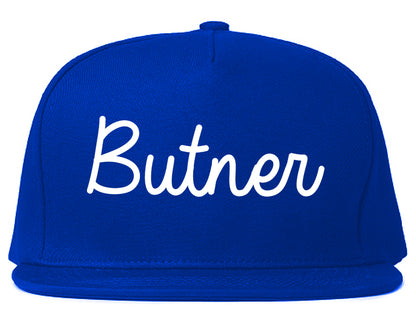 Butner North Carolina NC Script Mens Snapback Hat Royal Blue