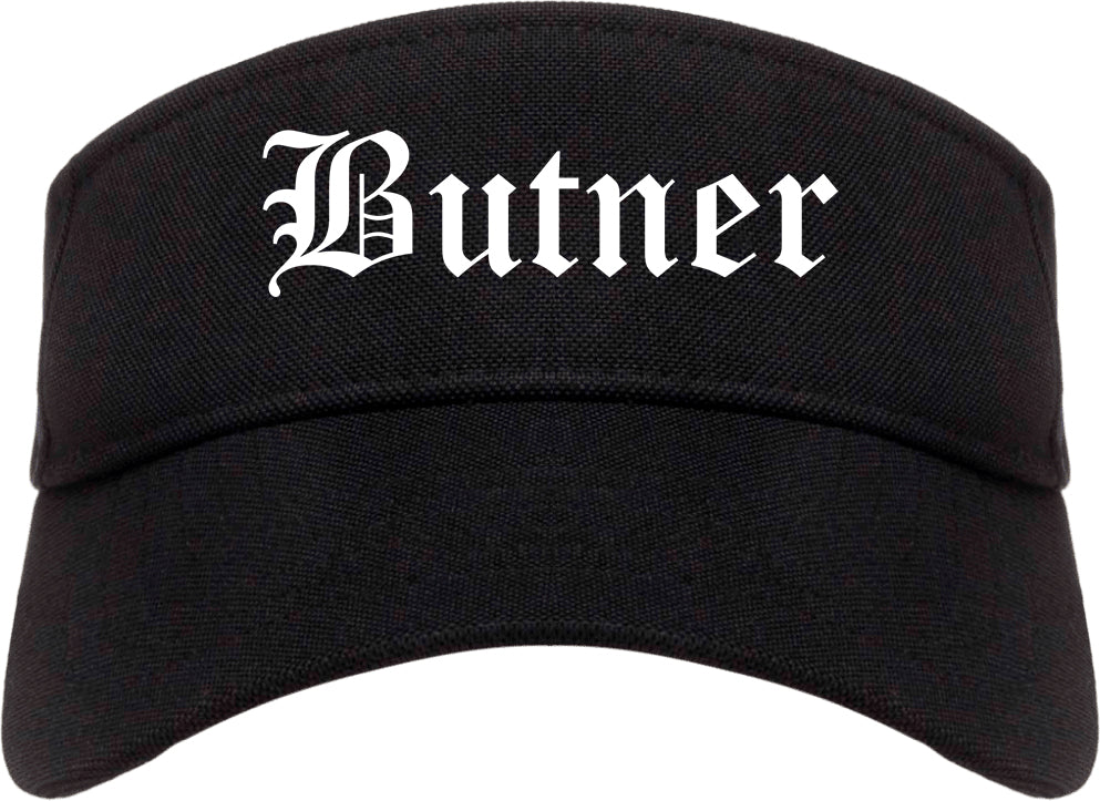Butner North Carolina NC Old English Mens Visor Cap Hat Black