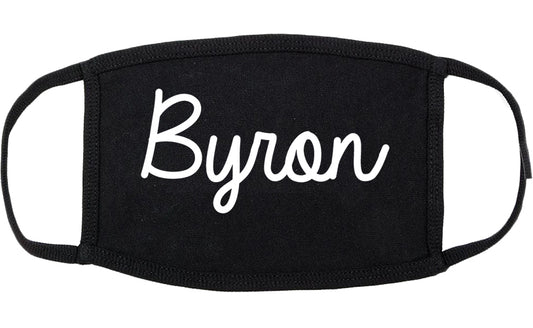 Byron Georgia GA Script Cotton Face Mask Black