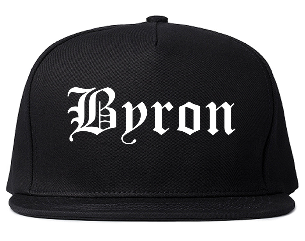 Byron Minnesota MN Old English Mens Snapback Hat Black