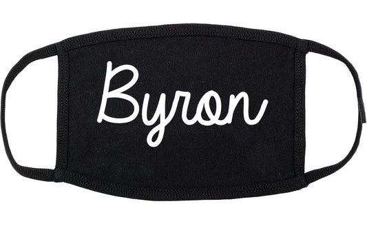 Byron Minnesota MN Script Cotton Face Mask Black