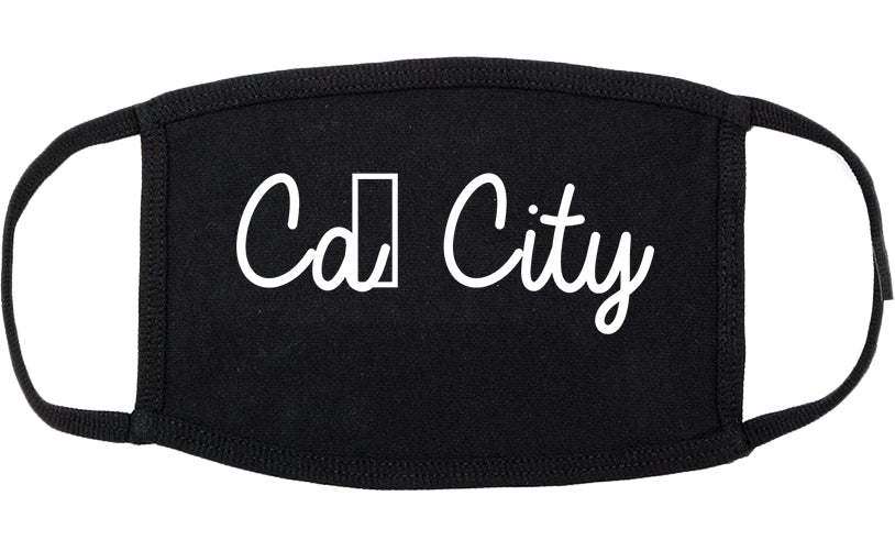 Cañon City Colorado CO Script Cotton Face Mask Black