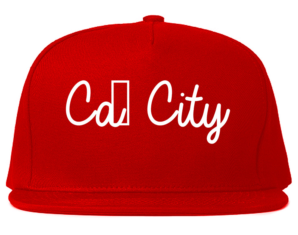 Cañon City Colorado CO Script Mens Snapback Hat Red