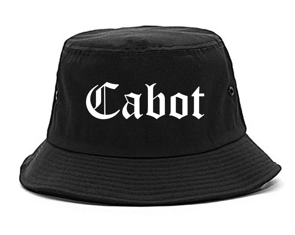 Cabot Arkansas AR Old English Mens Bucket Hat Black