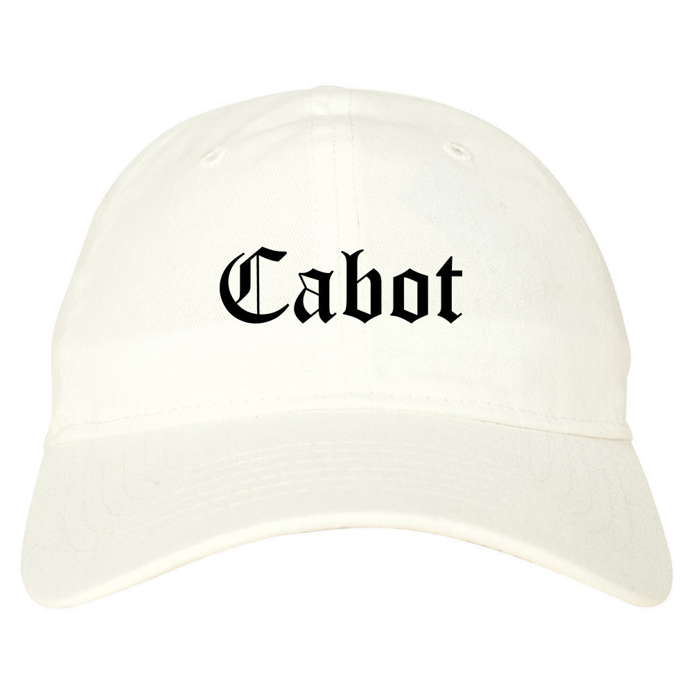 Cabot Arkansas AR Old English Mens Dad Hat Baseball Cap White