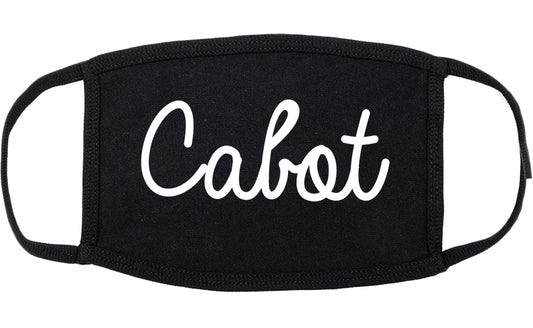 Cabot Arkansas AR Script Cotton Face Mask Black