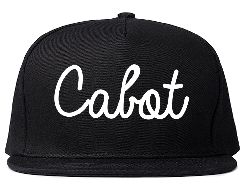 Cabot Arkansas AR Script Mens Snapback Hat Black
