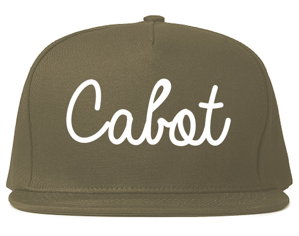Cabot Arkansas AR Script Mens Snapback Hat Grey