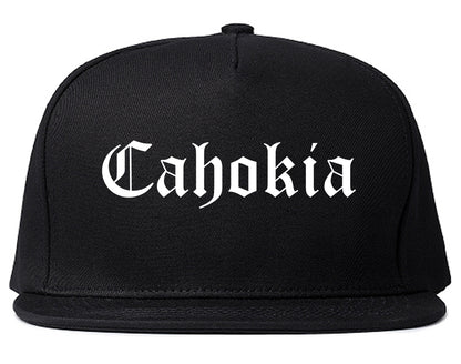 Cahokia Illinois IL Old English Mens Snapback Hat Black