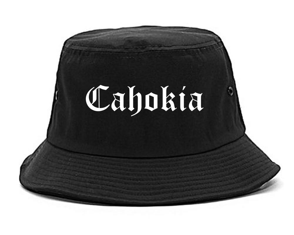Cahokia Illinois IL Old English Mens Bucket Hat Black