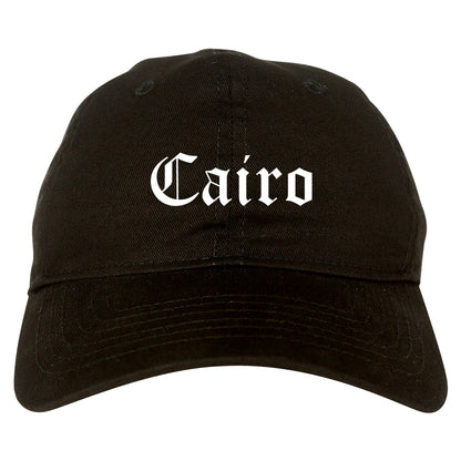 Cairo Georgia GA Old English Mens Dad Hat Baseball Cap Black