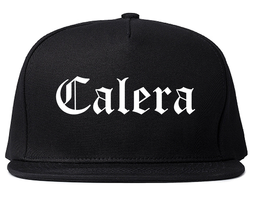 Calera Alabama AL Old English Mens Snapback Hat Black