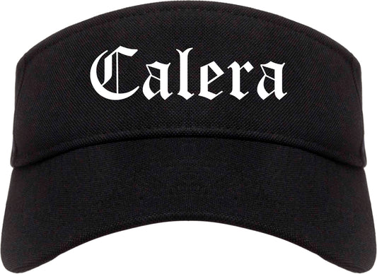Calera Alabama AL Old English Mens Visor Cap Hat Black