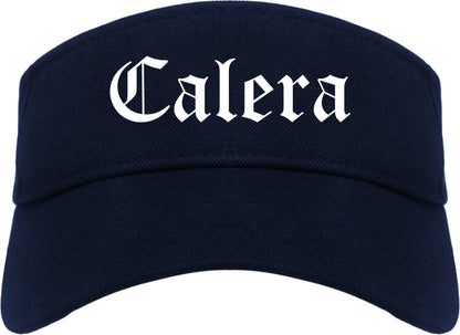 Calera Alabama AL Old English Mens Visor Cap Hat Navy Blue