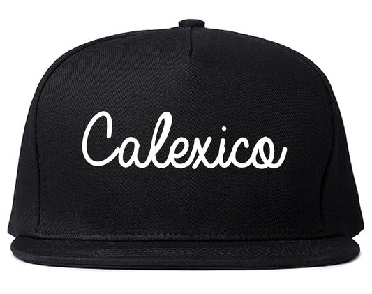 Calexico California CA Script Mens Snapback Hat Black
