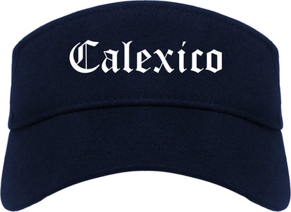 Calexico California CA Old English Mens Visor Cap Hat Navy Blue