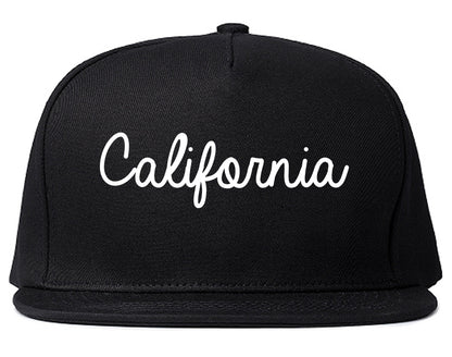 California Pennsylvania PA Script Mens Snapback Hat Black