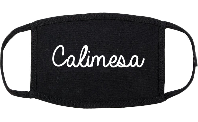 Calimesa California CA Script Cotton Face Mask Black