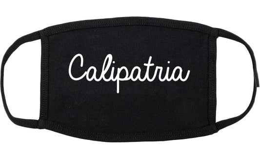 Calipatria California CA Script Cotton Face Mask Black