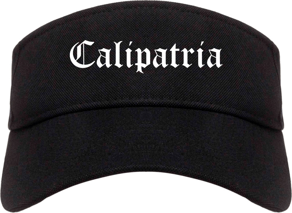 Calipatria California CA Old English Mens Visor Cap Hat Black