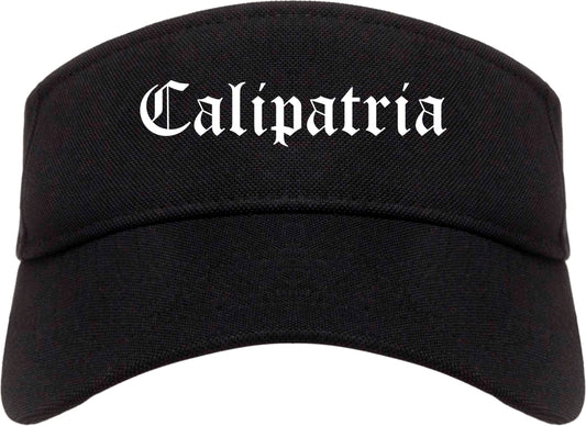 Calipatria California CA Old English Mens Visor Cap Hat Black