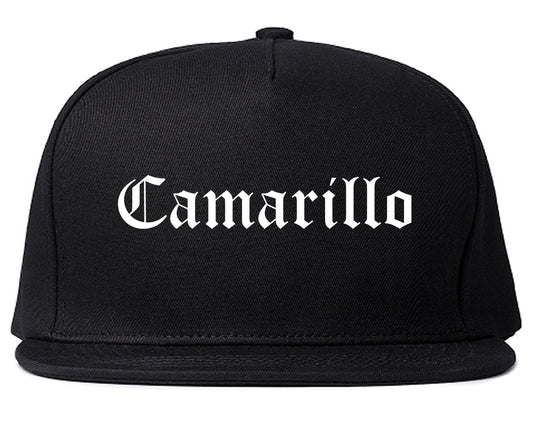 Camarillo California CA Old English Mens Snapback Hat Black