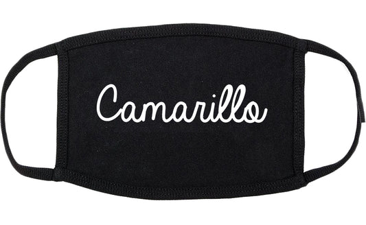 Camarillo California CA Script Cotton Face Mask Black