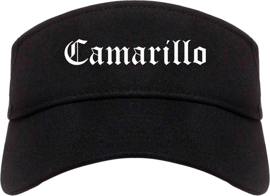 Camarillo California CA Old English Mens Visor Cap Hat Black