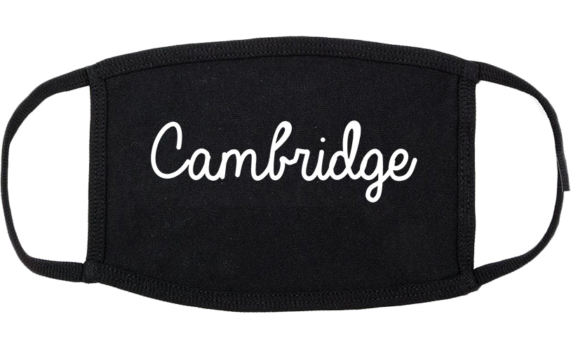 Cambridge Ohio OH Script Cotton Face Mask Black