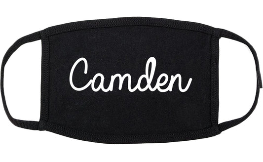 Camden Arkansas AR Script Cotton Face Mask Black