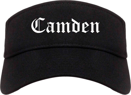 Camden Arkansas AR Old English Mens Visor Cap Hat Black