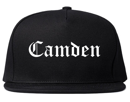 Camden New Jersey NJ Old English Mens Snapback Hat Black