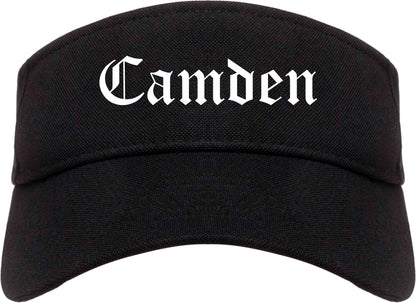 Camden New Jersey NJ Old English Mens Visor Cap Hat Black