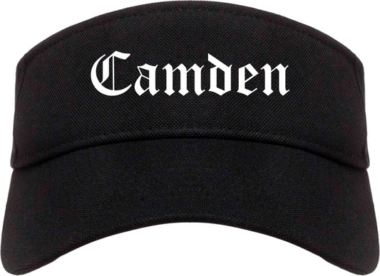 Camden New Jersey NJ Old English Mens Visor Cap Hat Black