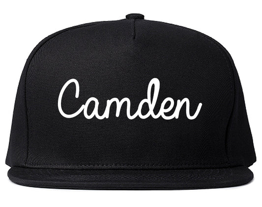 Camden South Carolina SC Script Mens Snapback Hat Black