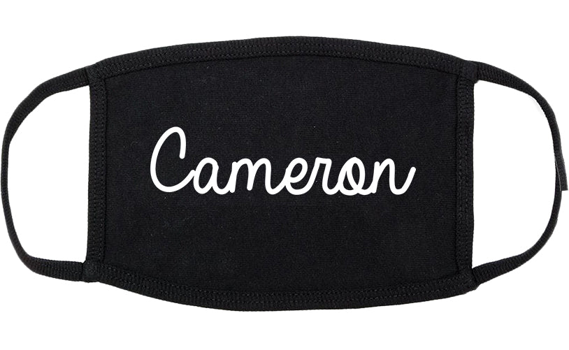 Cameron Missouri MO Script Cotton Face Mask Black