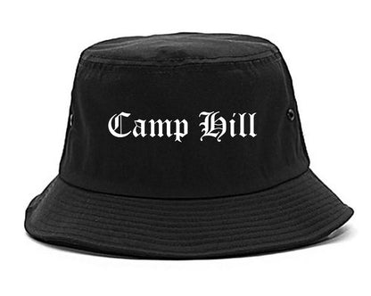 Camp Hill Pennsylvania PA Old English Mens Bucket Hat Black