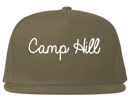 Camp Hill Pennsylvania PA Script Mens Snapback Hat Grey