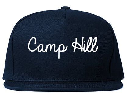 Camp Hill Pennsylvania PA Script Mens Snapback Hat Navy Blue