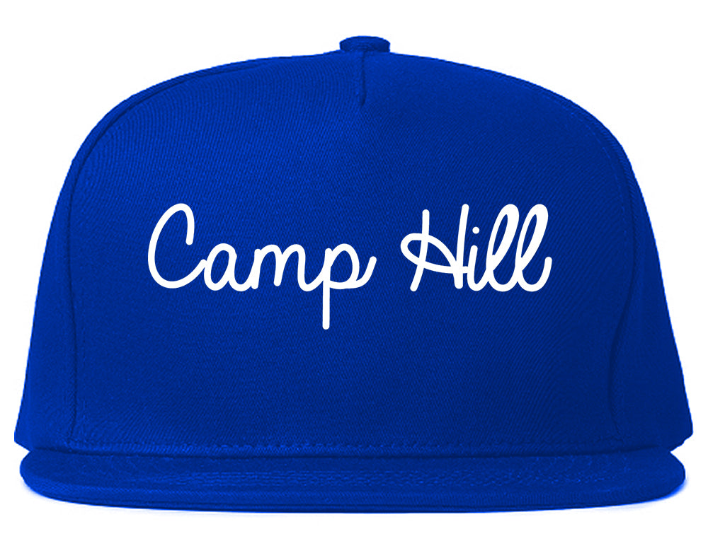 Camp Hill Pennsylvania PA Script Mens Snapback Hat Royal Blue