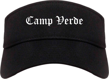 Camp Verde Arizona AZ Old English Mens Visor Cap Hat Black